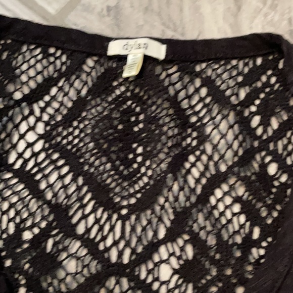 Black lace ladies Dylan top size XL bust 17-18” solid black front lace back - Picture 3 of 7